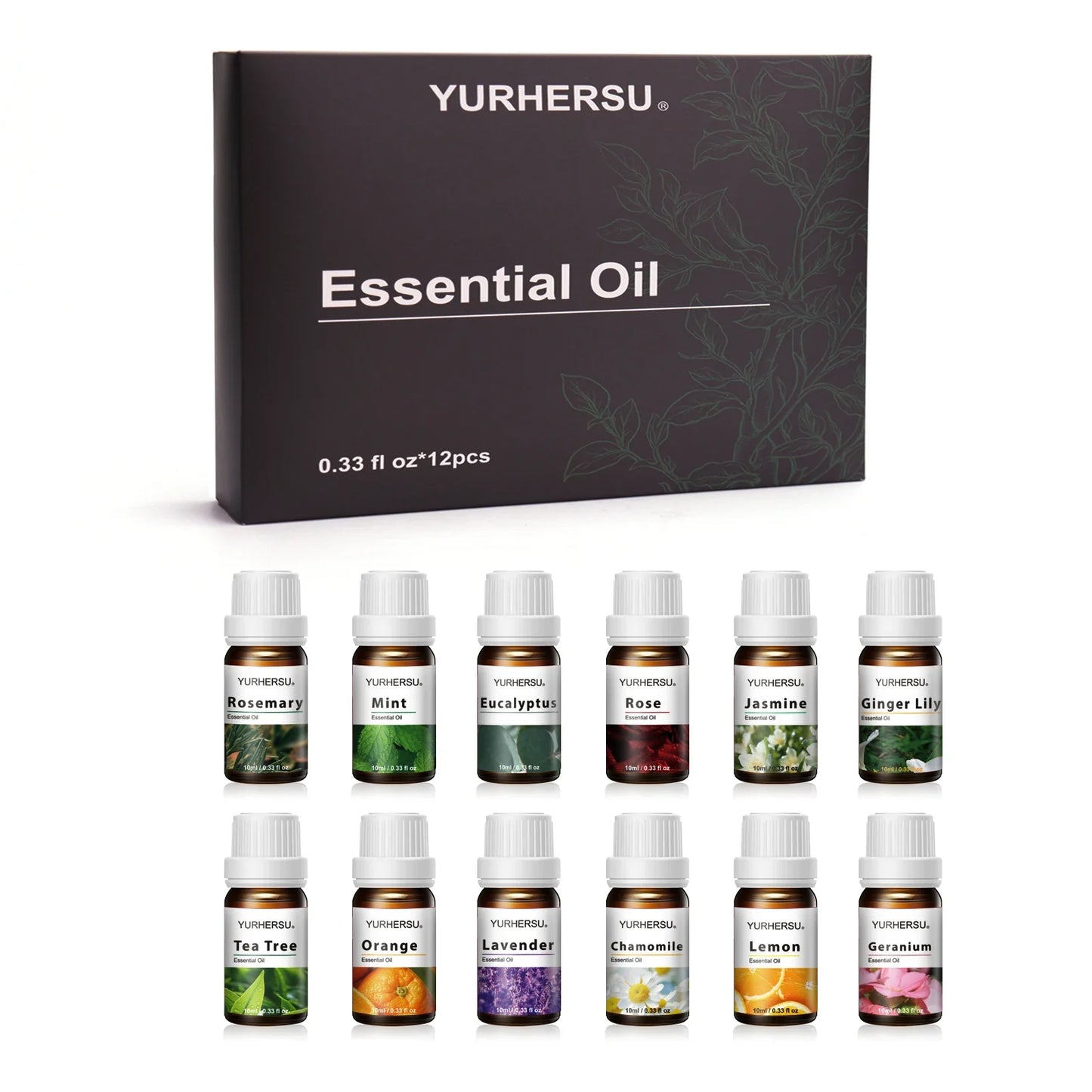 Rose & Ylang Ylang Essential Oil Set – Diffuser & Massage
