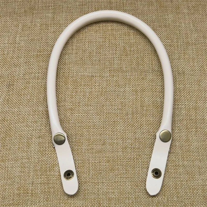 Bag Handles Replacement for Handbags Women Shoulder Bag Strap PU Leather Bags Belt Solid Color Clasp Accessories Peaceful Pleasures Health and Wellness White
