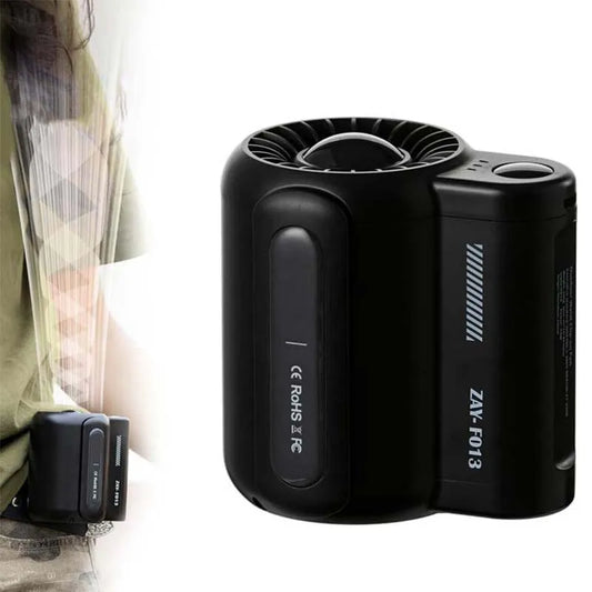 Portable Waist Clip Fan Rechargeable Battery Operated Powered Fan Wearable Body Belt Fan For Working Hiking Fishing,Camping Peaceful Pleasures Health and Wellness