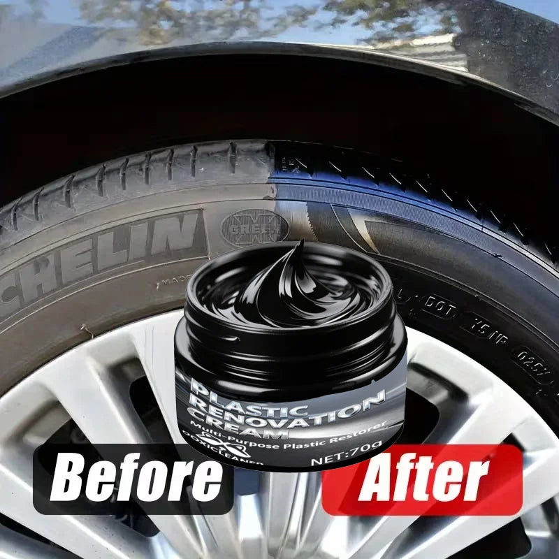 Plastic Repair Paste & Tire Shine | UV Protection 5-Min Fix