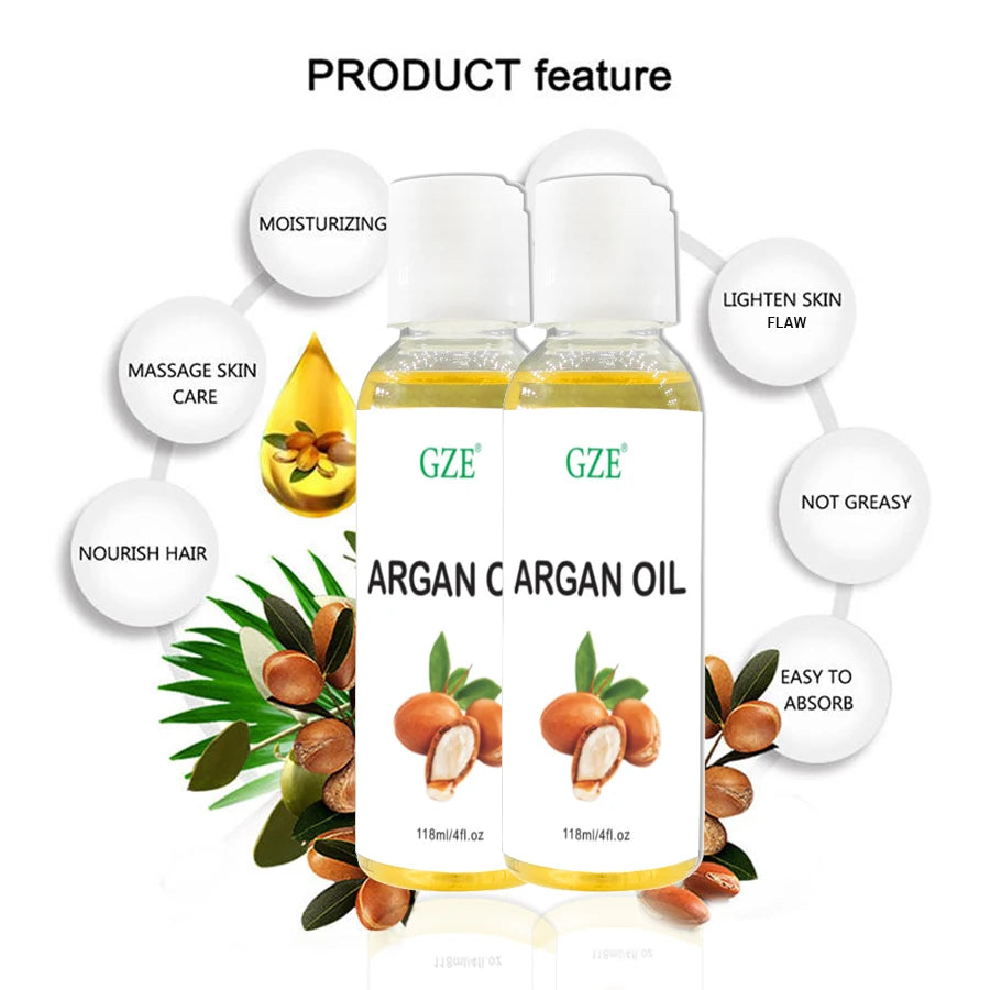 GZE Organic Moroccan Argan Oil | Cold Pressed Virgin 118ml