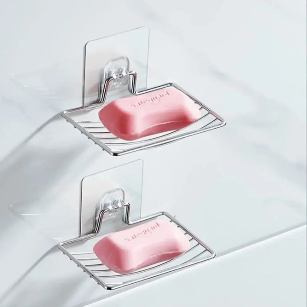 Stainless Steel Soap Rack | Punch-Free Wall Holder with Drain