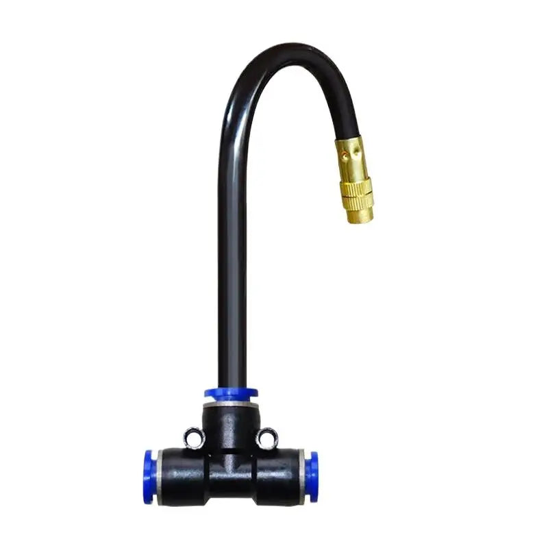 5Pcs 360° Bend Brass Misting Nozzle 8MM Quick Connect Garden Irrigation Auto Watering Adjustable Atomizer Sprayer Peaceful Pleasures Health and Wellness