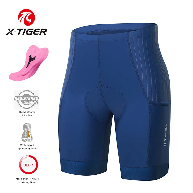 X-Tiger Women's Cycling Shorts – Breathable Lycra, 7-Hour Ride