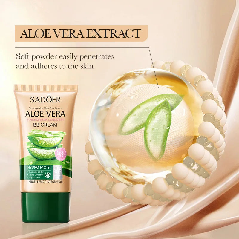 SADOER Aloe Vera BB Cream Concealer 40g – Full Coverage