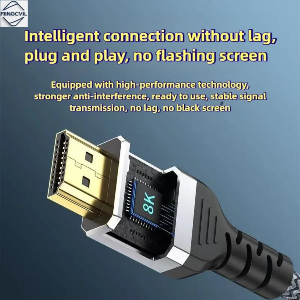 HD 2.1 8K@60Hz Cable Nylon Braided eARC Dolby Atmos HDR 4K120Hz 2K240Hz Video Cord for PS5 Xbox Smart TV Monitor Projector Peaceful Pleasures Health and Wellness