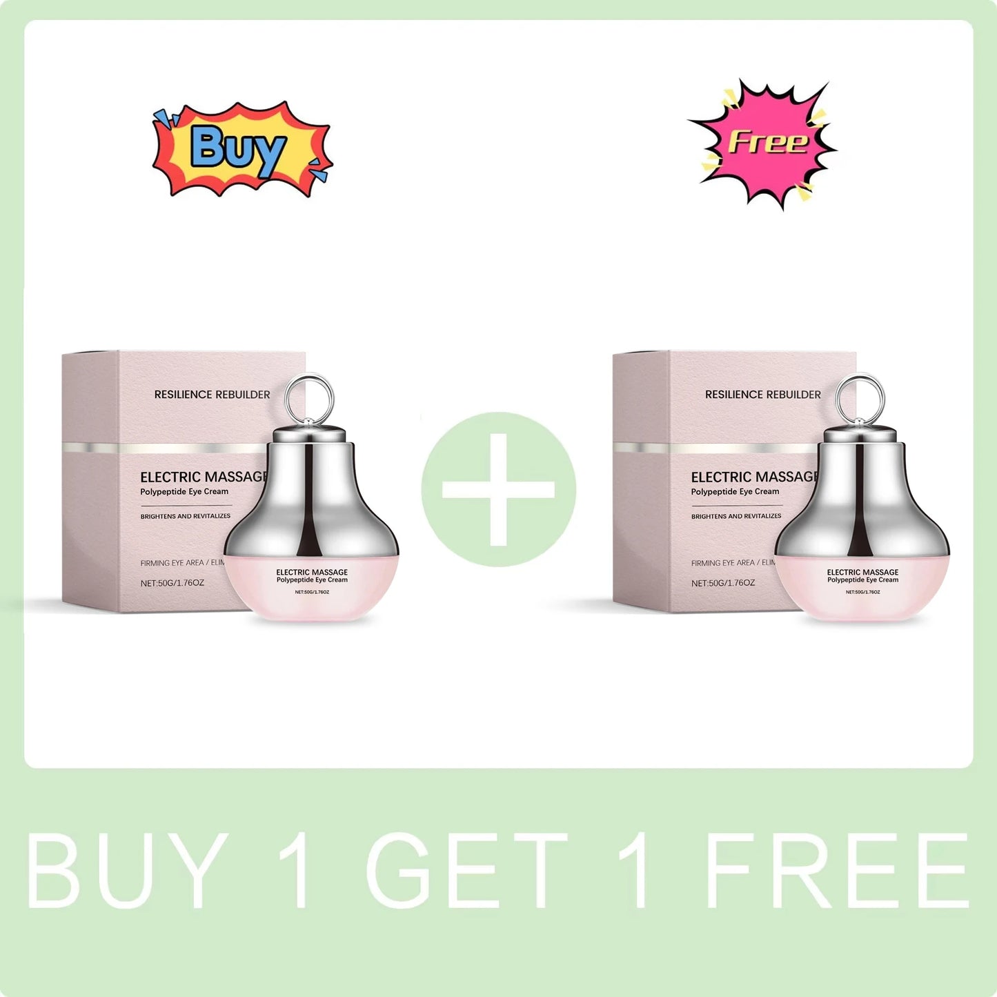 Polypeptide Eye Cream Electric Massage Eye Cream Lightening Dark Circles Puffiness Remove Eye Bags Brighten Eye Skin Care 50g Peaceful Pleasures Health and Wellness Buy 1 Get 1 Free