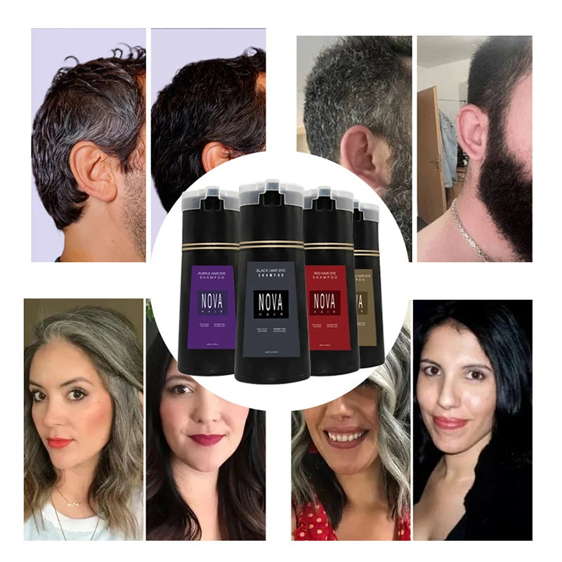 Hair Color Shampoo – Red, Brown & Black Dye | Gentle, Long-Lasting Coverage Peaceful Pleasures Health and Wellness