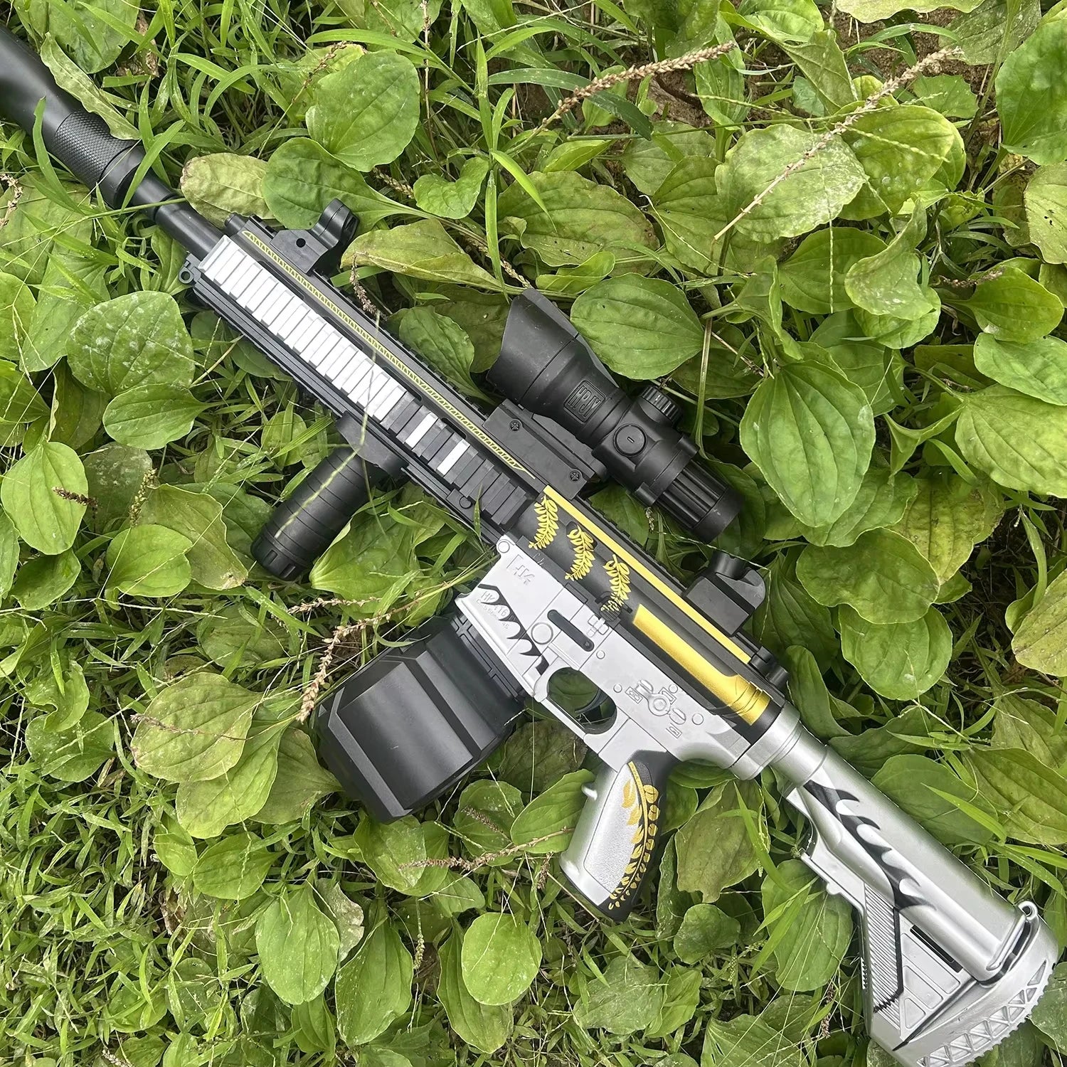M416 Classic Manual Pull-Up Mode Elastic Gel Ball Launching Toy Gun Boy Outdoor Toy Holiday Christmas Gift Peaceful Pleasures Health and Wellness