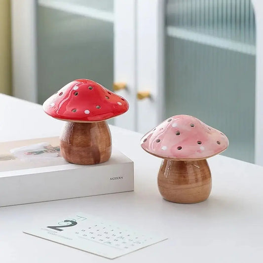 Ceramic Mushroom Night Light | Soft Glow Decorative Lamp Ceramic Night Light Oasis Select
