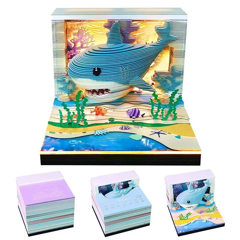2027 LED Desk Calendar – 3D Tear-Away Paper Art Gift