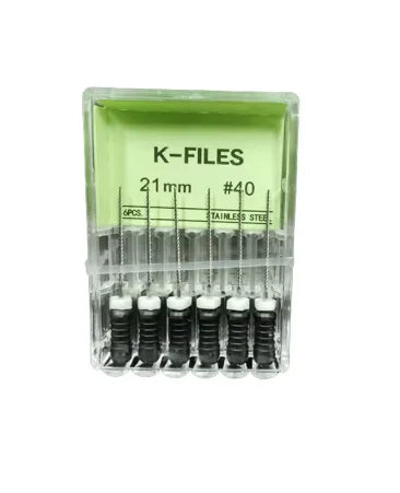Dental K-Files 6pcs | Stainless Steel Root Canal Hand Files