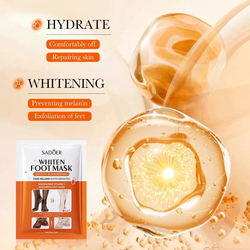 SADOER Niacinamide Foot Peel Mask – Callus Remover & Moisturizer