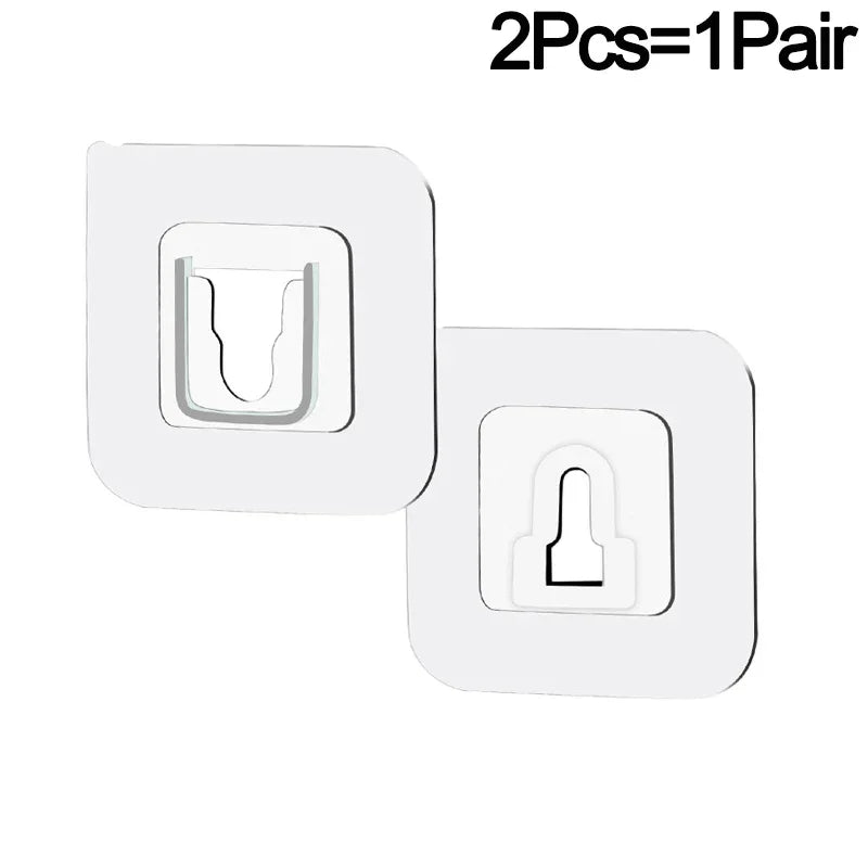 Invisible Adhesive Wall Hooks – Clear Acrylic Organizer Hooks