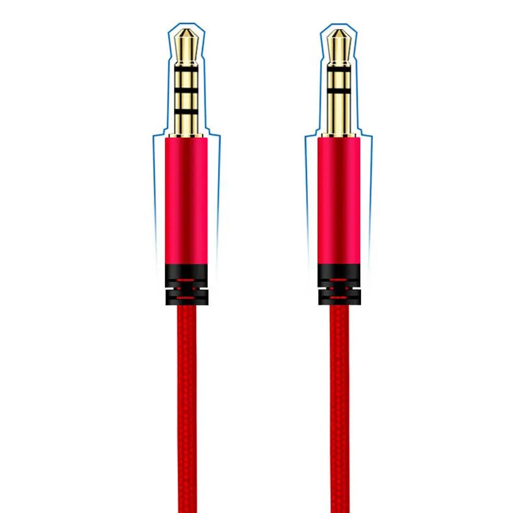 1.2m Cord With Mic Gold-plated Plug Headphone Cord Speaker Line Volume control Aux Cable Audio Wire Audio Cable Car Aux Cord Peaceful Pleasures Health and Wellness