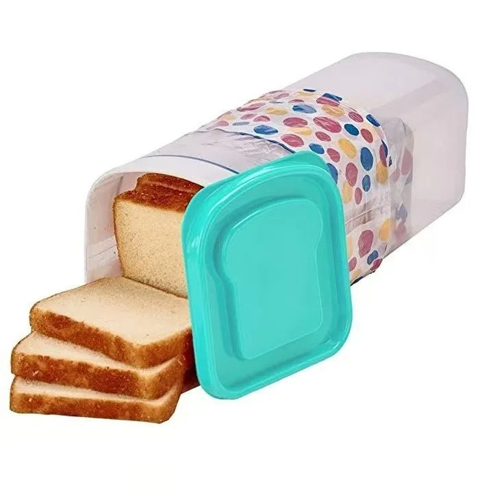 Hot Bread Loaf Container Clear Airtight Bread Box With Lid Sandwich Bread Holder For Homemade Tall Saver For Kitchen Peaceful Pleasures Health and Wellness green S