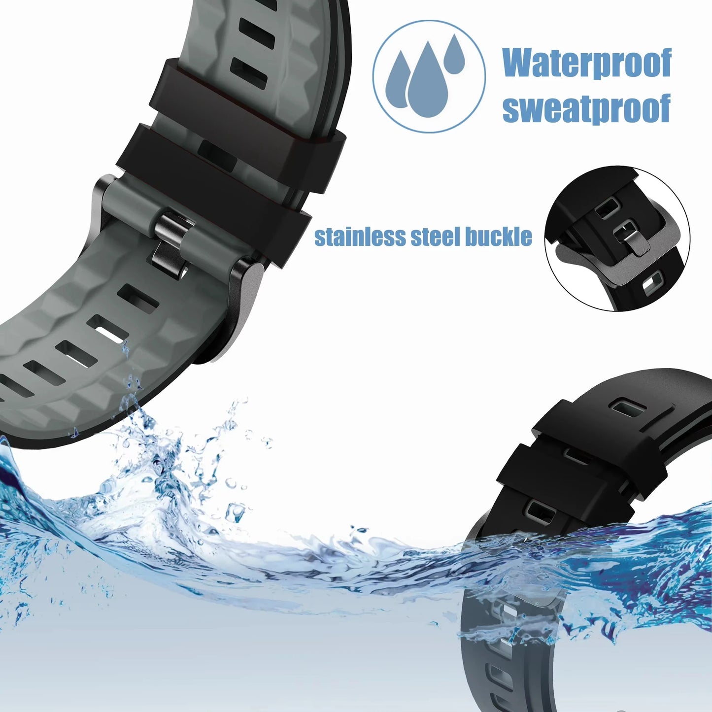 22mm Silicone Watch Band for Garmin Forerunner 955 945 965 Instinct