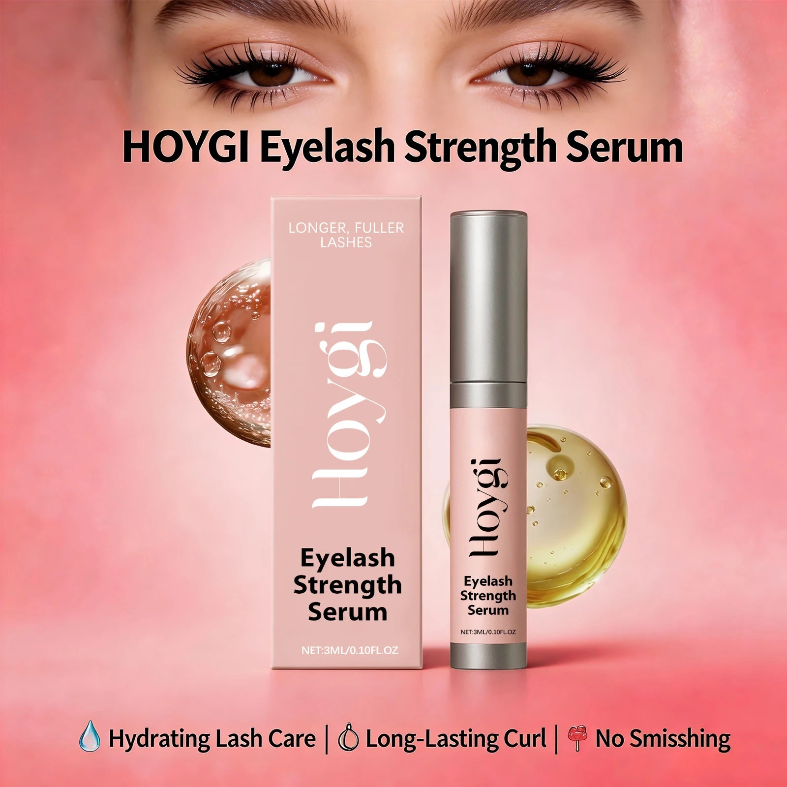 Eyelash Strengthen Serum Longer Fuller Lashes Curl Thicken Natural Eyelashes Deep Nourishing Eyelash Serum Eye Care Products Peaceful Pleasures Health and Wellness