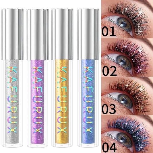KAFURUX Diamond Glitter Mascara – Shimmer, Volume & Waterproof Glitter Shimmer Mascara Oasis Select