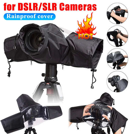 Waterproof Camera Rain Cover Raincoat Protector Portable Rainproof Accessories for Canon Nikon Sony Panasonic Fuji DSLR Camera Peaceful Pleasures Health and Wellness