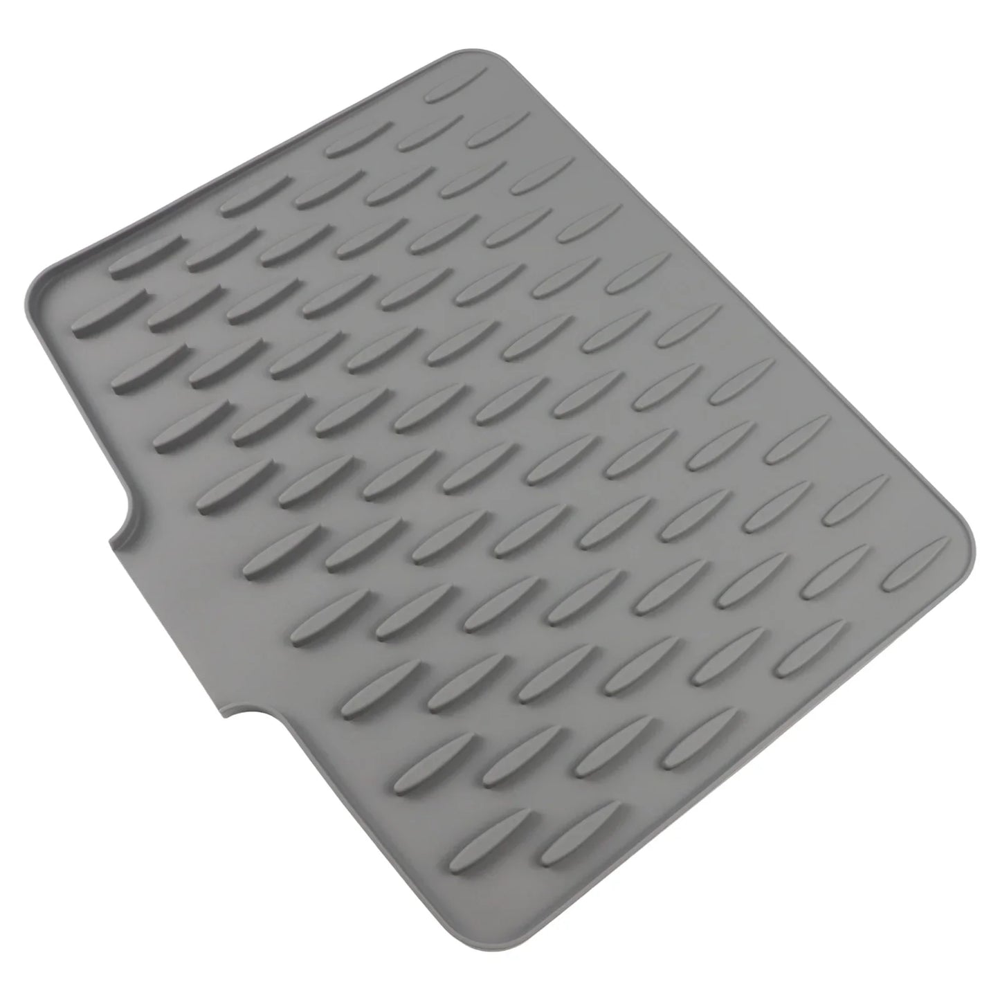 Silicone Dish Drying Mat with Water Diversion | Non-Slip Kitchen