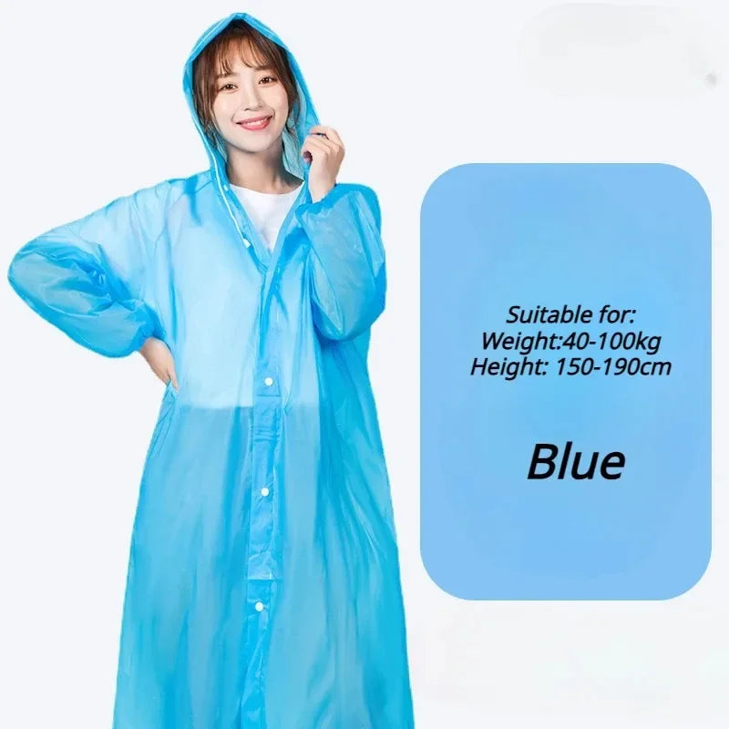 Waterproof Rain Poncho – Lightweight Reusable Adult Raincoat