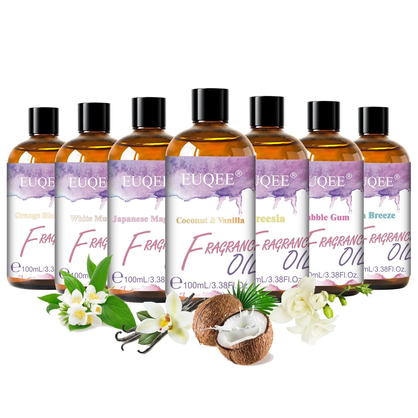 EUQEE 100ml Coconut Vanilla Fragrance Oil for Diffuser & DIY