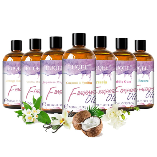 EUQEE 100ml Coconut Vanilla Fragrance Oil for Diffuser & DIY Aromatherapy Fragrance Oil Oasis Select