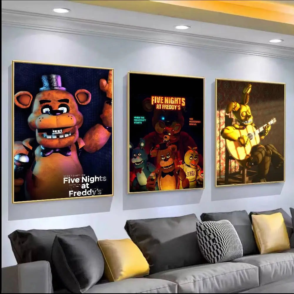FNAF Five Nights at Freddy's Ultimate Group Poster | Waterproof Wall Art Poster Peaceful Pleasures Health and Wellness