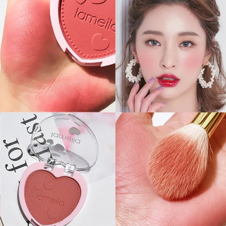 IFANYUO 6-Color Mineral Blush Palette | Matte & Shimmer Cheek Tint