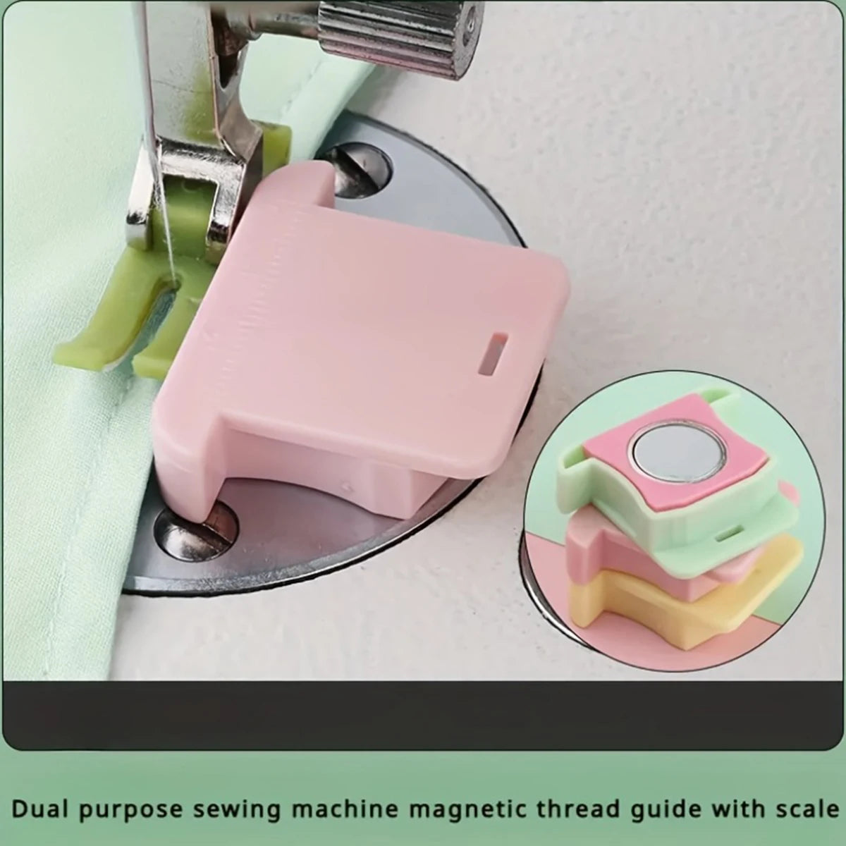 1pc GP30 Strong Magnetic Sewing Guide Ruler, Sewing Machine Accessories, Alignment Tool, Random Color Peaceful Pleasures Health and Wellness