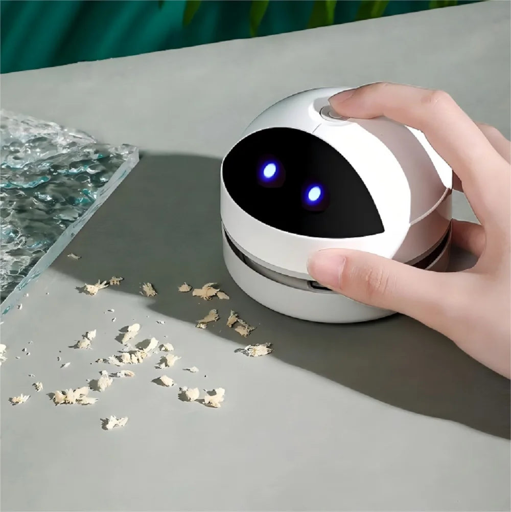 Desk Dust Vacuum with Clean Brush USB Charging for Home Office Table Sweeper Desktop Cleaner Mini Vacuum Cleaner Peaceful Pleasures Health and Wellness