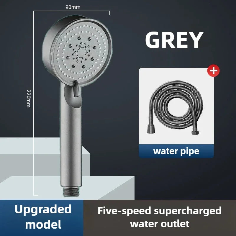 High Pressure Handheld Shower Head – 3 Modes, Water Saving