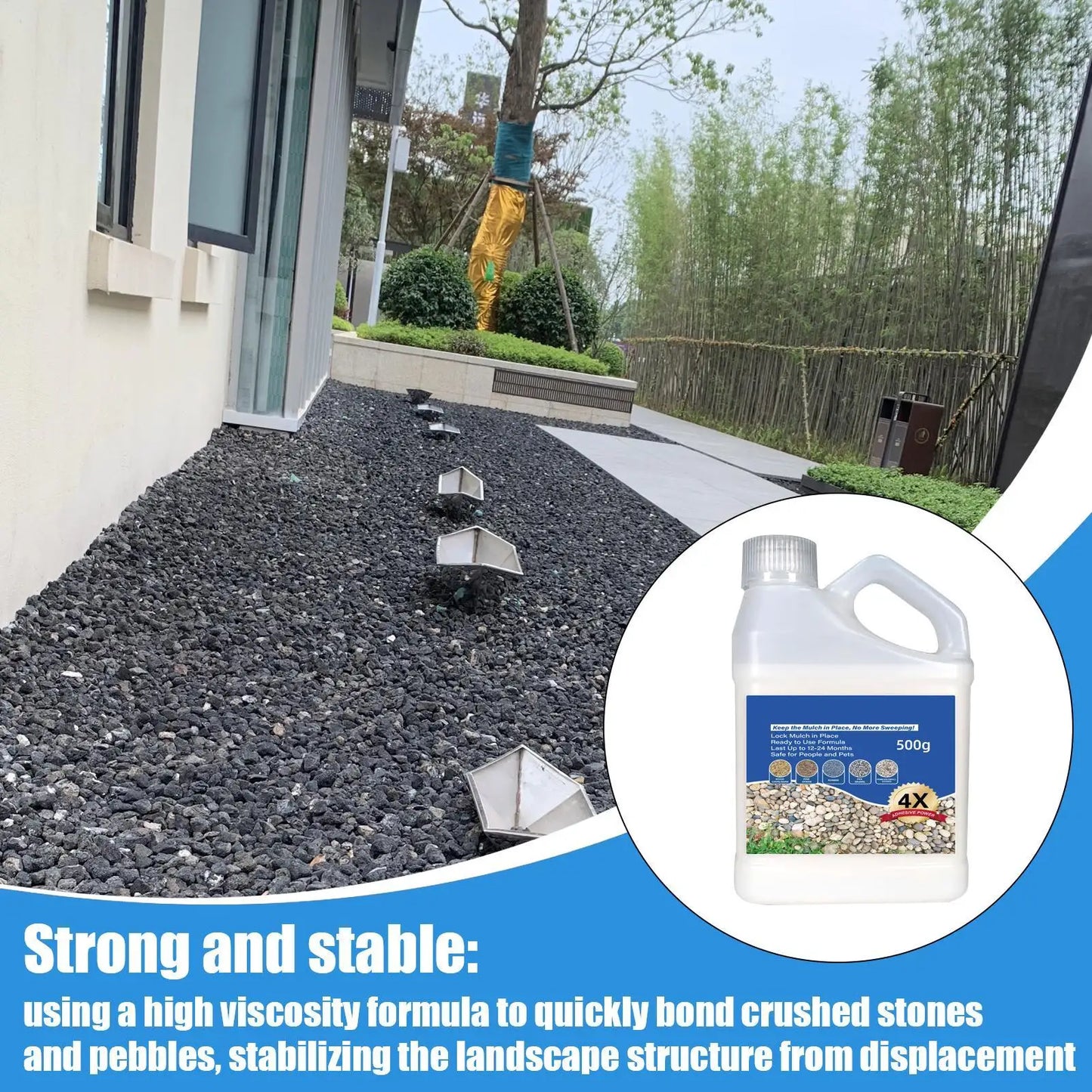 Rock Glue Gravel Binder – Fast-Dry, Non-Toxic, Weather-Resistant