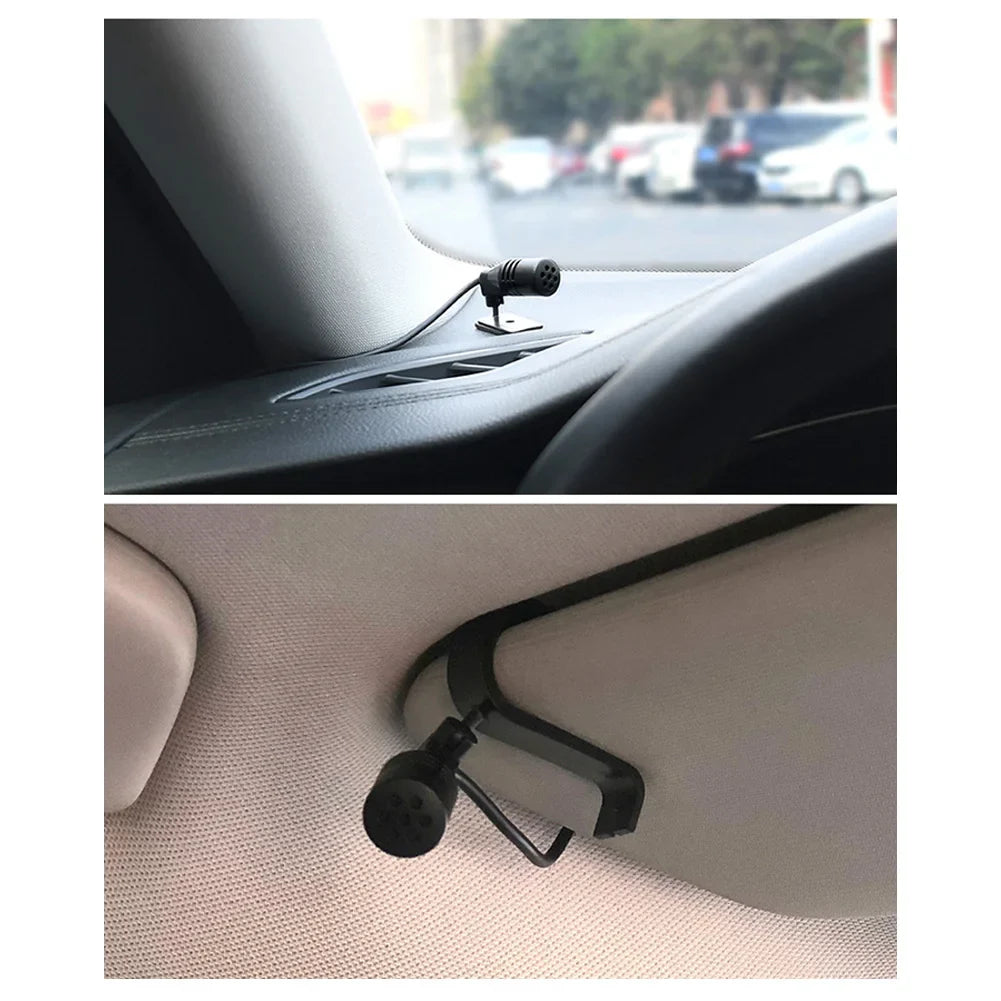 Car Audio Microphone 3.5mm Wired Clip Mic for DVD Radio – 3m
