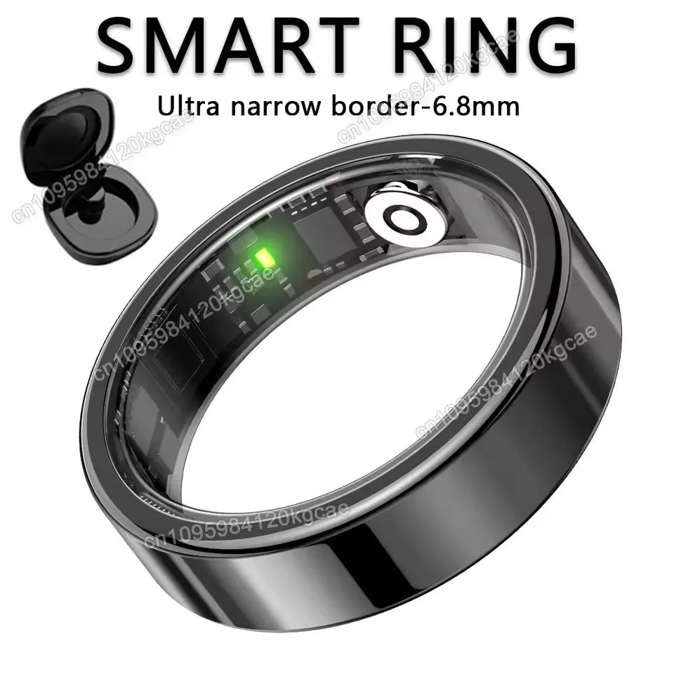 R10 Smart Ring with Charging Case for Men Women, Health and Sleep Monitor, 5ATM Waterproof, Multi-sport Mode, Smartring 2026 New Peaceful Pleasures Health and Wellness Black Pro 12