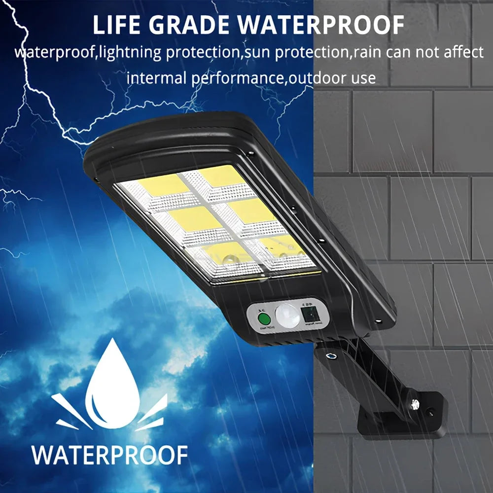 HVIERO 30W Solar Motion Sensor Outdoor Light – IP65 Waterproof