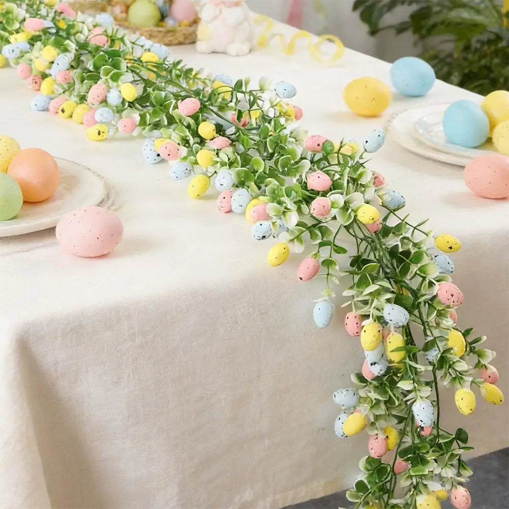 Artificial Easter Egg Wreath Garland 210cm | Spring Décor Set