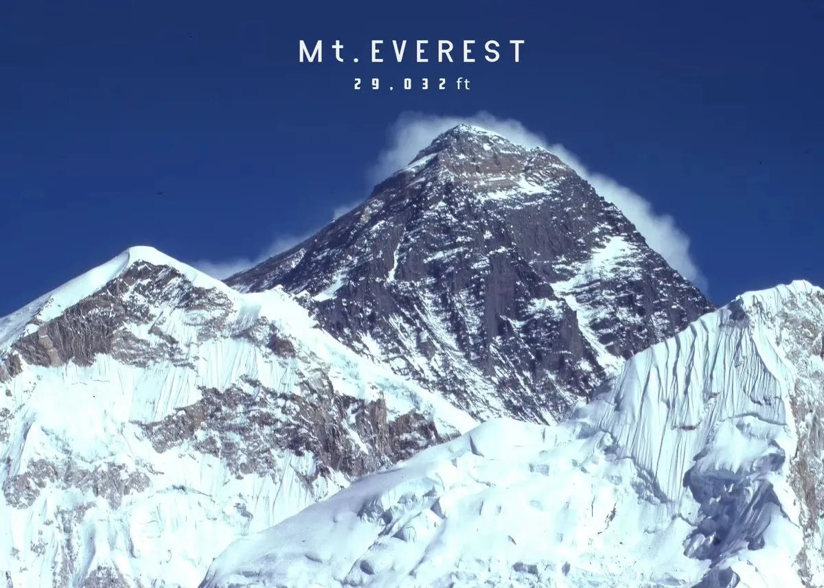 Mount Everest Panoramic Canvas Wall Art | Mountain Print