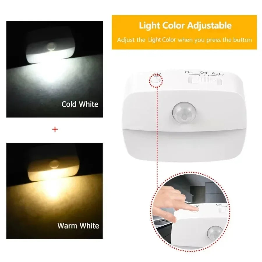 1/2/4pcs LED Night Light US EU Plug in Motion Sensor Light 220V 110V Wall Lamp for Home Hallway Stair Kitchen Bedroom Night Lamp Peaceful Pleasures Health and Wellness