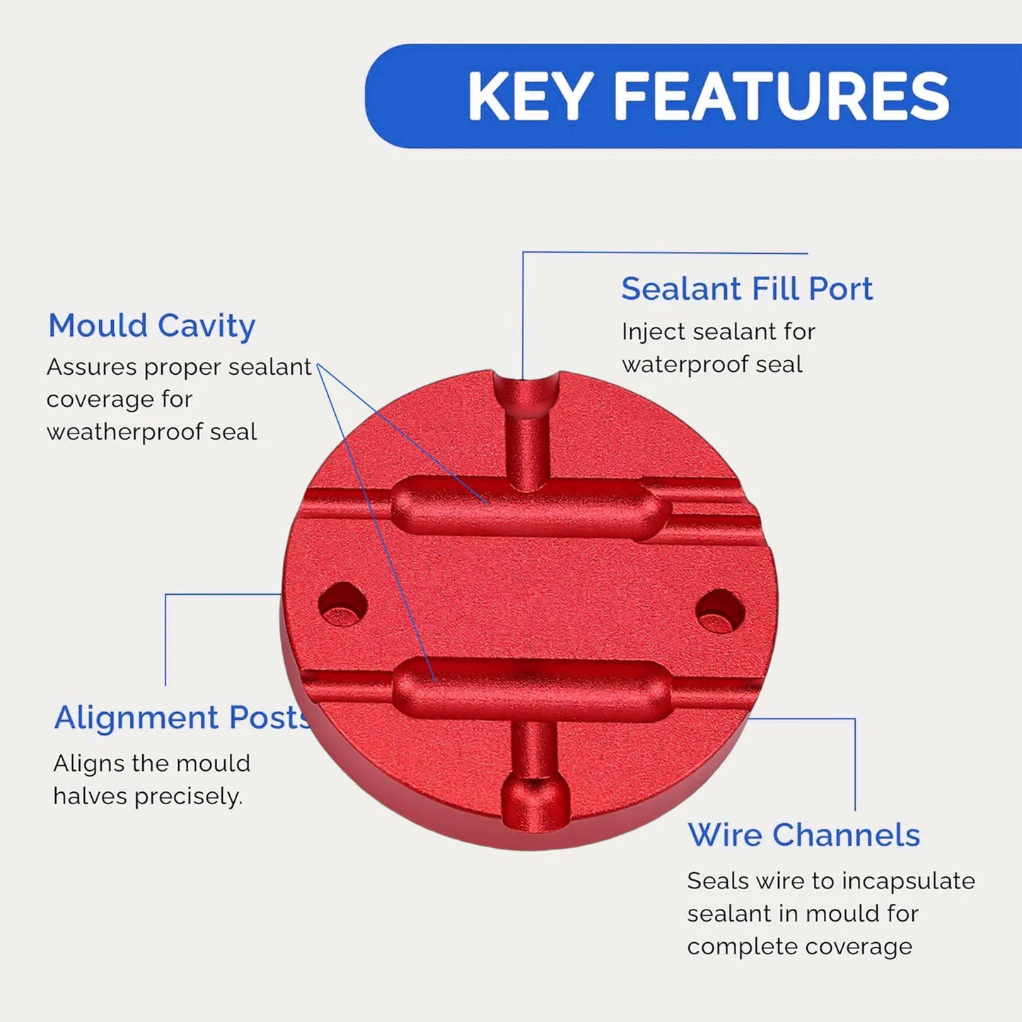 Dual Cavity Butt Connector Mould 22-18AWG | Auto & Marine