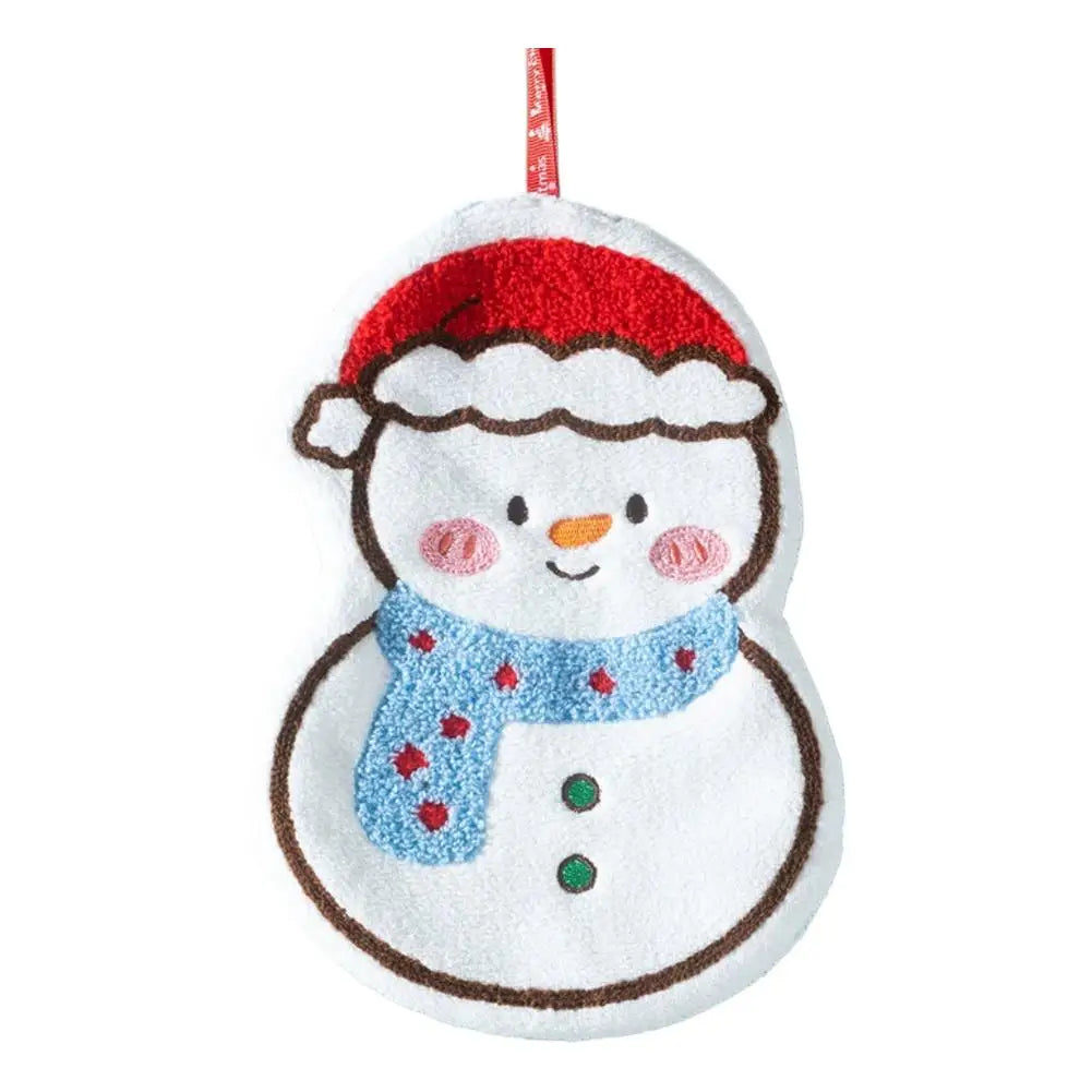 Christmas Hand Towels | Snowman Coral Fleece Kitchen & Bath Decor