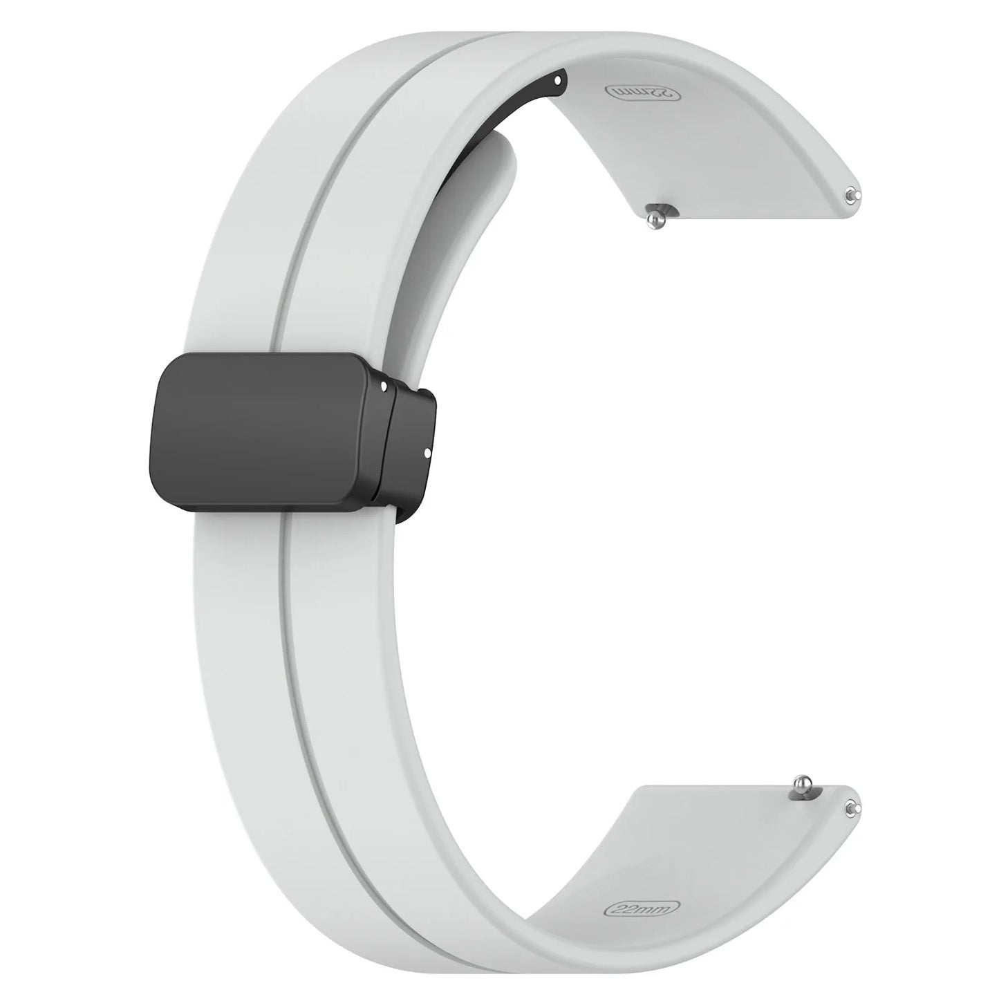 Silicone Watch Band 20mm 22mm – Xiaomi Samsung Huawei Strap Peaceful Pleasures Health and Wellness Light Grey 22MM