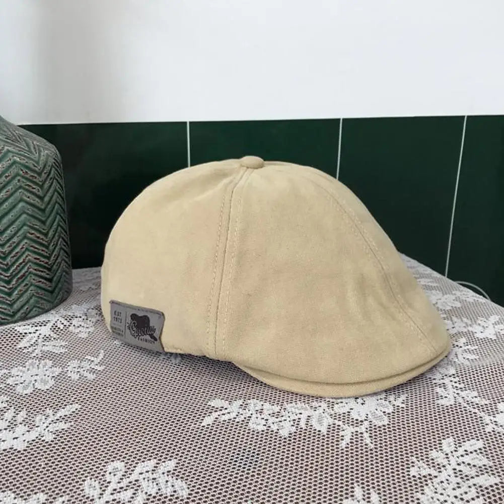 Retro fashion hat can be worn front or back duckbill cap women's khaki newsboy cap trendy beret women's painter's hat Peaceful Pleasures Health and Wellness
