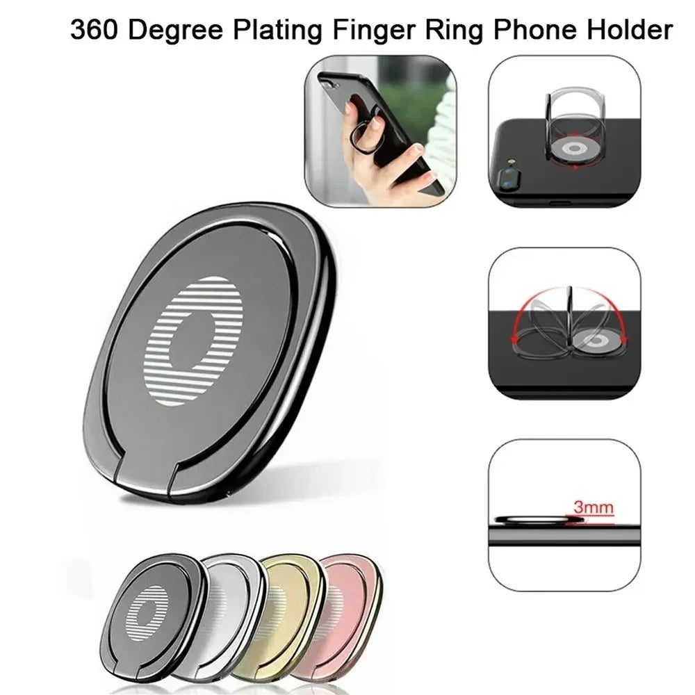 Metal 360° Rotating Finger Ring Phone Stand Holder – Universal