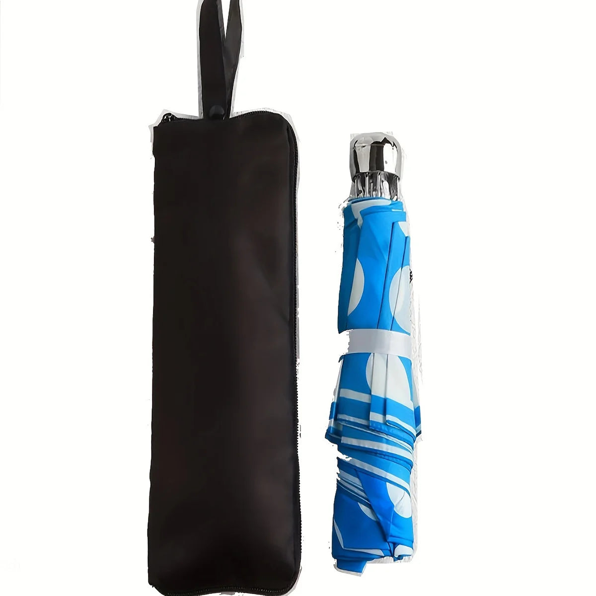 Microfiber Umbrella Storage Bag, Black Folding Umbrella Carrier with Handle and Hanging Loop, Hand Washable - Single Pack，1 PC Peaceful Pleasures Health and Wellness