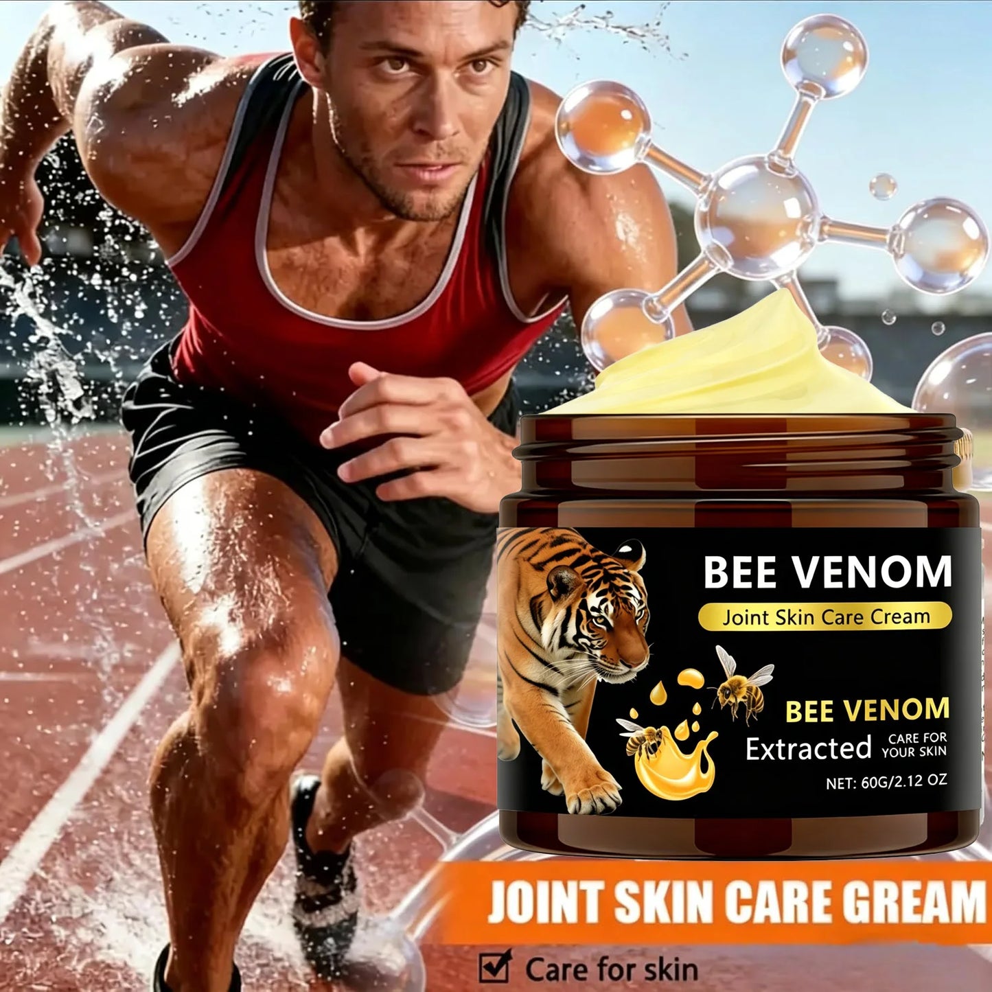 Tiger Bee Venom Joint Care Cream – Hydrating Body Moisturizer