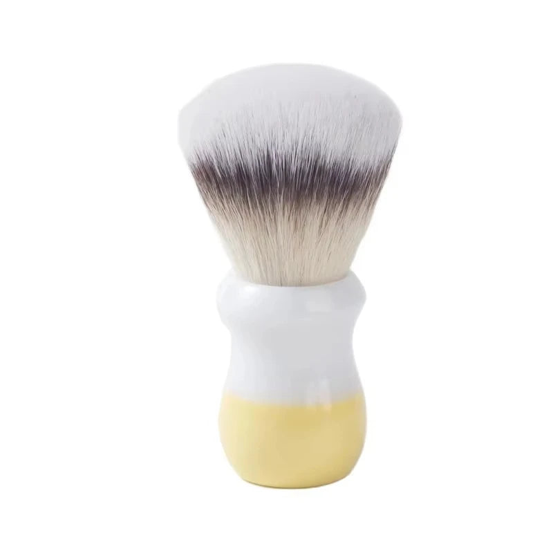 2026 YAQI 26mm Naicha Milk Tea Synthetic Hair Wet Shaving Brush with 55mm Handle Height for Resin Men's Grooming Tool Peaceful Pleasures Health and Wellness R240869