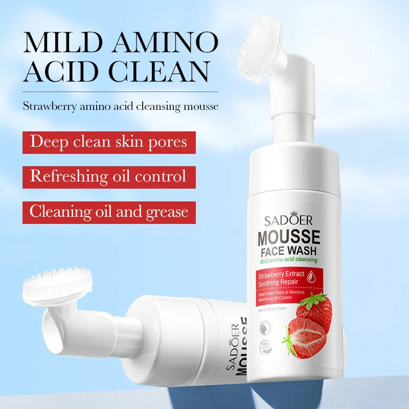 SAODER Fruit Foam Facial Cleanser – Korean Moisturizing Face Wash Foaming Facial Cleanser Peaceful Pleasures Health and Wellness
