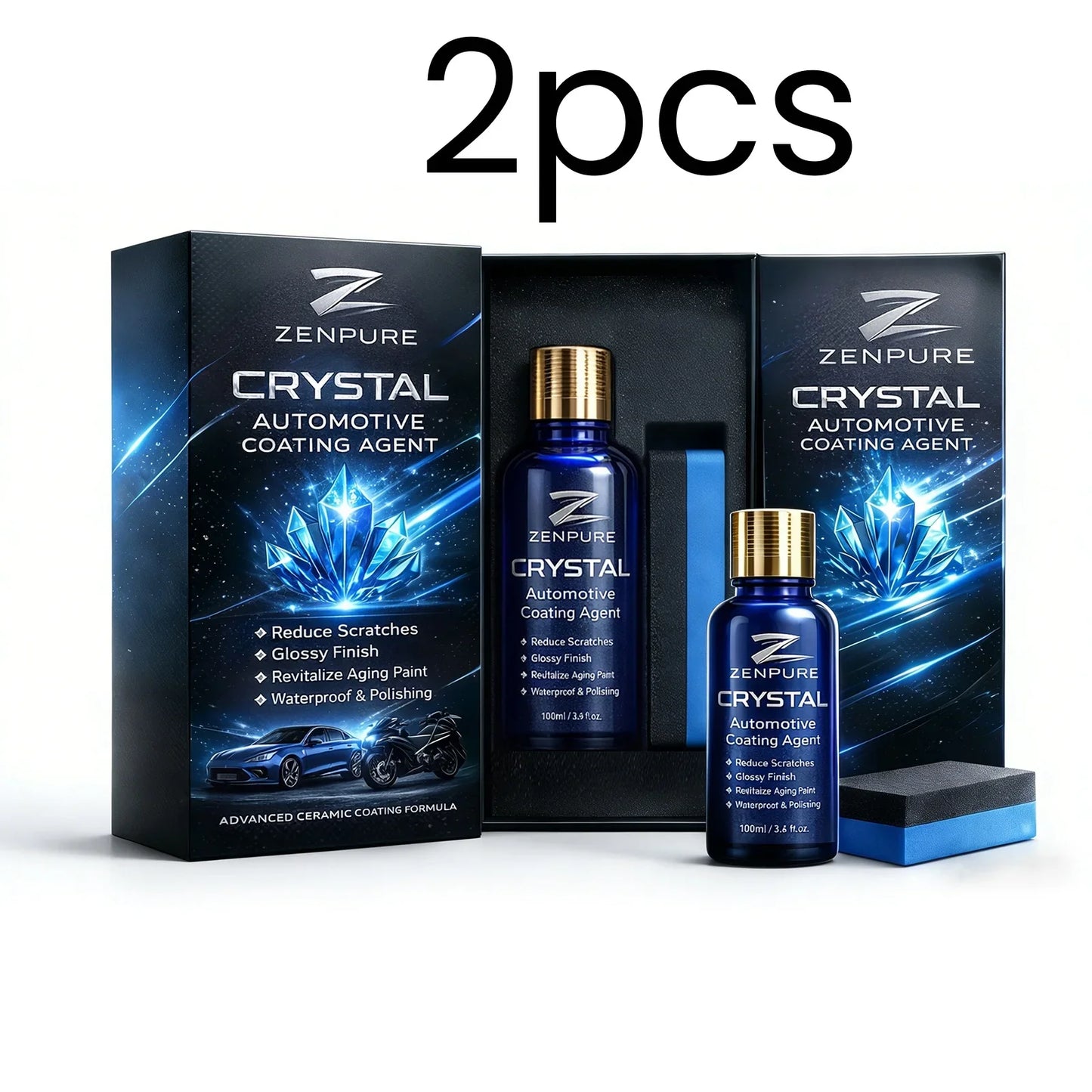 Crystal Car Paint Coating Agent – Glossy, Waterproof 100ml